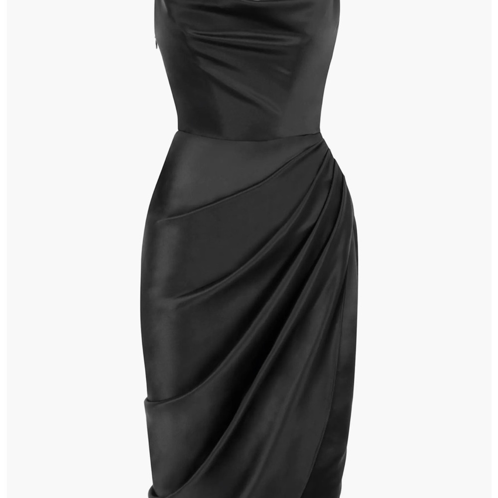 House of CB Black Draped Dress